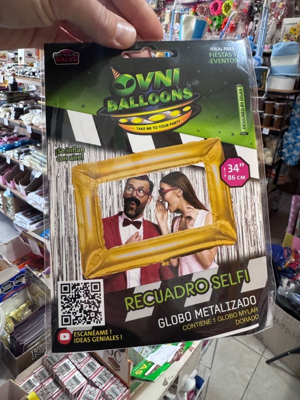 Producto - Globo Marco Selfie Dorado 34" 86cm  x1