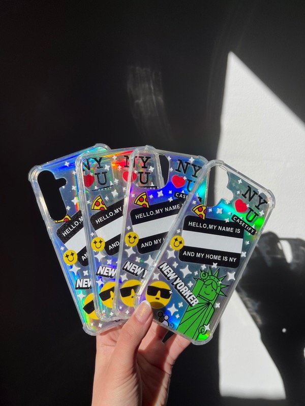 Producto - Cases 2 en 1 filmina holográfica - iPhone y Samsung - 0