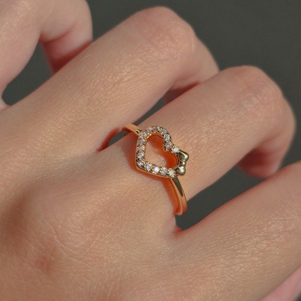 Producto - Anillo corazón con moñito
