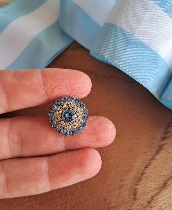 Producto - ESC004 Escarapela Redonda Strass