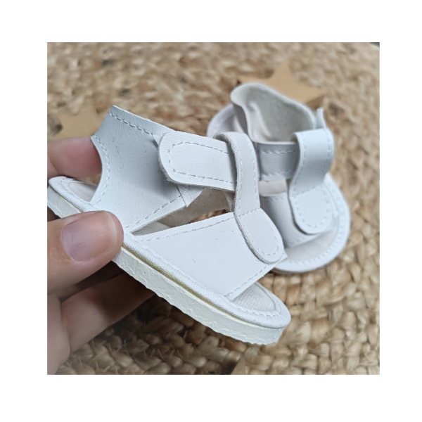 Producto - Sandalia cruzada ecocuero blanco