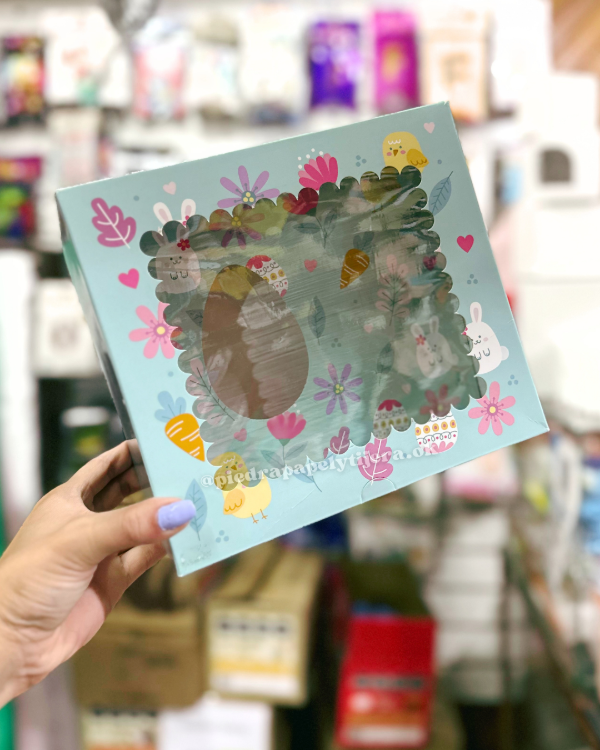 Producto - Caja celeste porta huevo