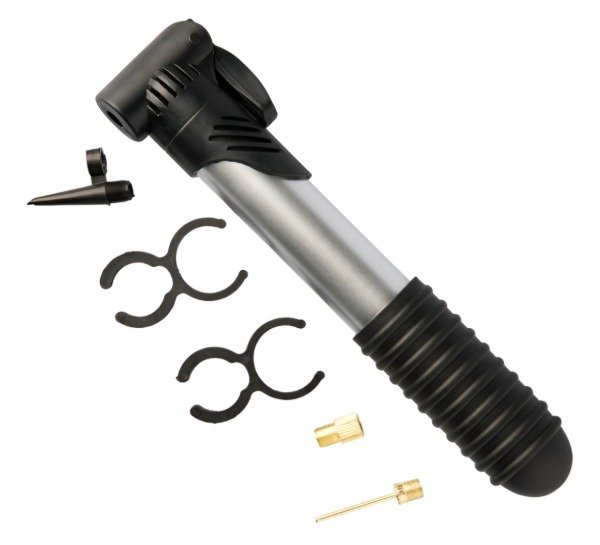 Producto - MINI INFLADOR ALUMINIO P/BICI C/SOPORTE+ACCESORIOS