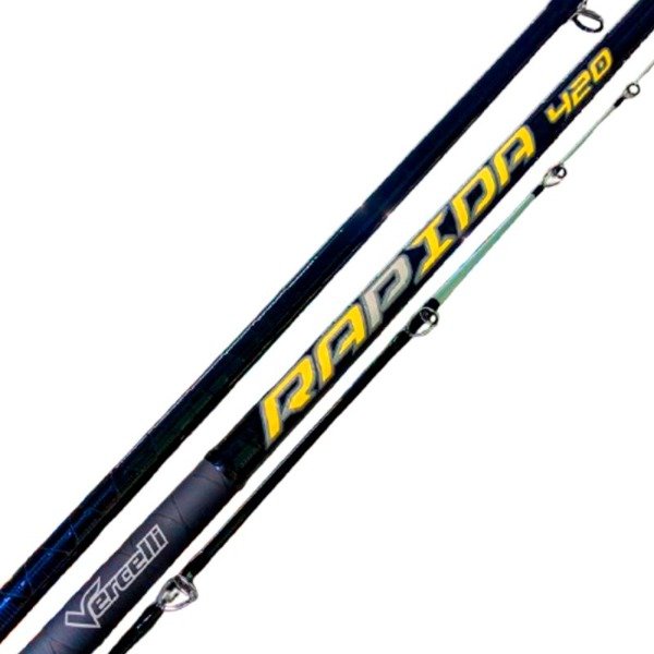 Producto - Caña lance de costa VERCELLI RAPIDA Negra 4.2 mts. / 3 tramos 100 - 250 grs.