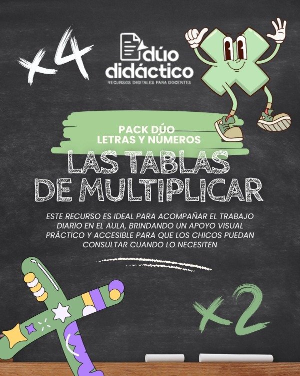 Producto - PACK DÚO LAS TABLAS DE MULTIPLICAR