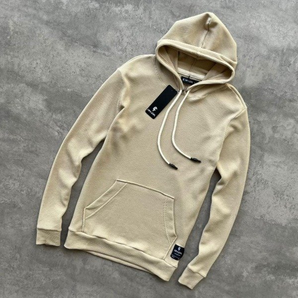 Producto - BUZO CANGURO WAFFLE - BEIGE