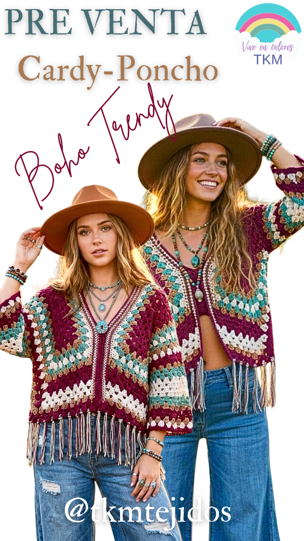 Producto - Cardy Poncho BOHO TRENDY