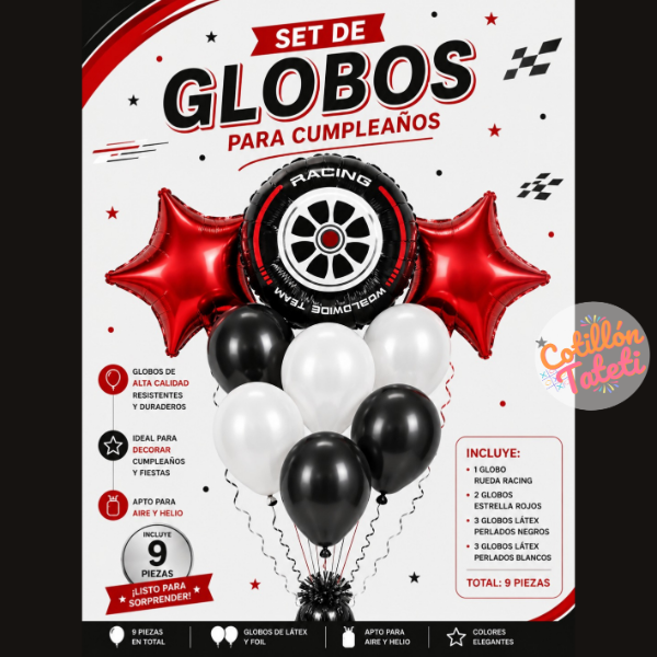 Producto - SET GLOBO - AUTOS