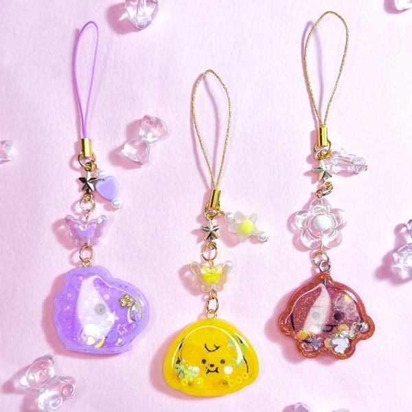 Producto - Phone Charm Mini Shaker BT21 (Shooky, Mang, Chimmy).