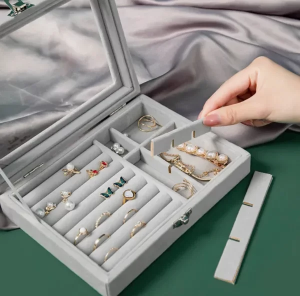 Producto - Joyero Para Anillos Aros Elegante 20x15x5cm Organizador - 5