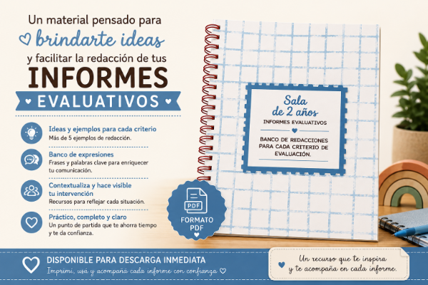 Producto - Banco de frases para informes evaluativos-Sala de 2 años - 2