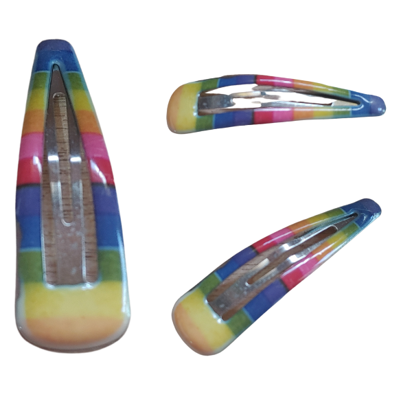 Producto - Hebillas De Pelo Tic Tac Arcoiris Niña Mujer Pack X 10 unidades - 1