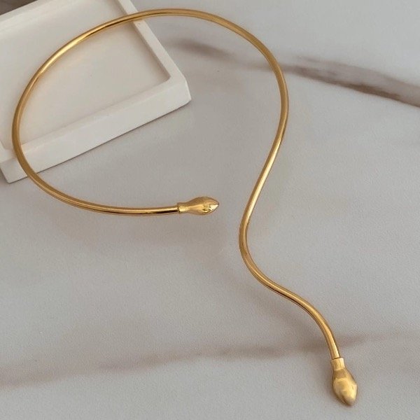 Producto - GARGANTILLA VINORA RÍGIDA DORADO