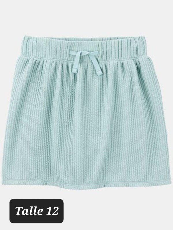 Producto - Pollera wafle carters talle 12 celeste