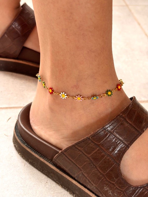 Producto - Tobillera dorada margaritas