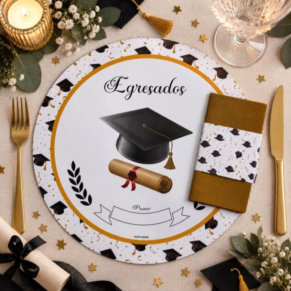 Producto - Set Platos De Sitio Papel + Porta Servilletas X 24 Unid. Tematicos - 1