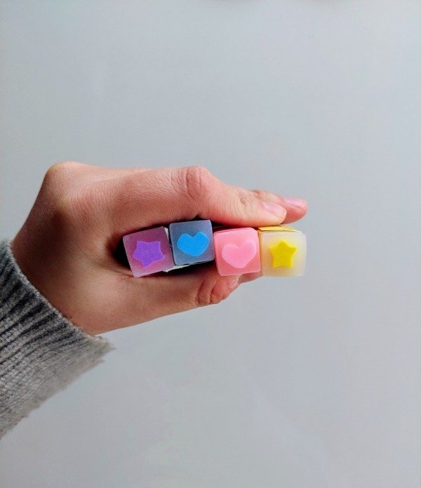 Producto - Gomas De Borrar Transparentes Diseño Estrella / Corazón