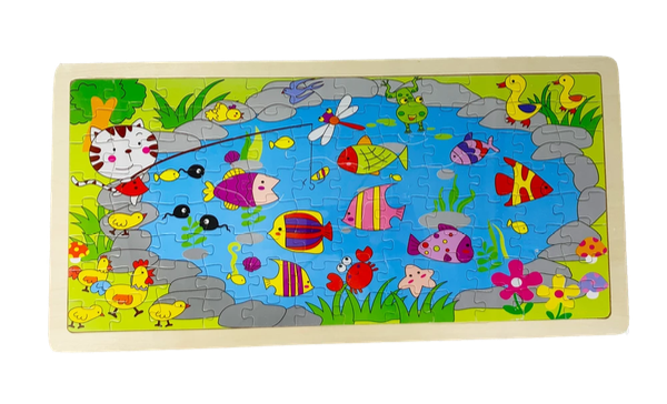 Producto - Rompecabezas 96 piezas de madera - El Estanque