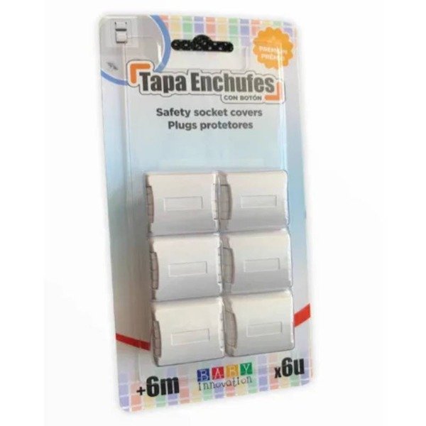 Producto - Tapa enchufe de 3 patas con botón (BABY INNOVATION)