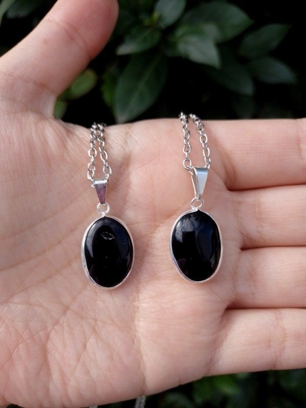 Producto - Mini Medallon de Obsidiana Negra