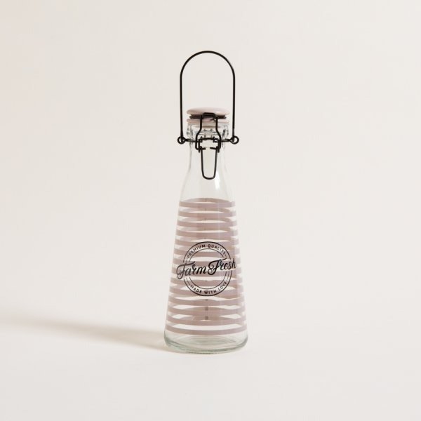 Producto - BOTELLA DE VIDRIO TAPA DE CERAMICA VISON Y GANCHO FARM FRESH 550 ML