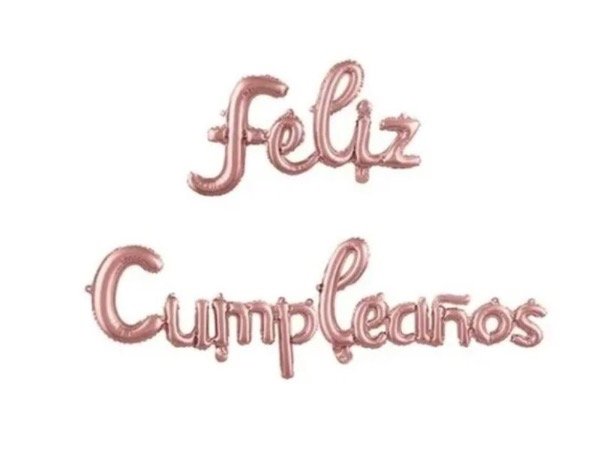 Producto - CARTEL GLOBO FELIZ CUMPLEAÑOS LETRA CURSIVAS
