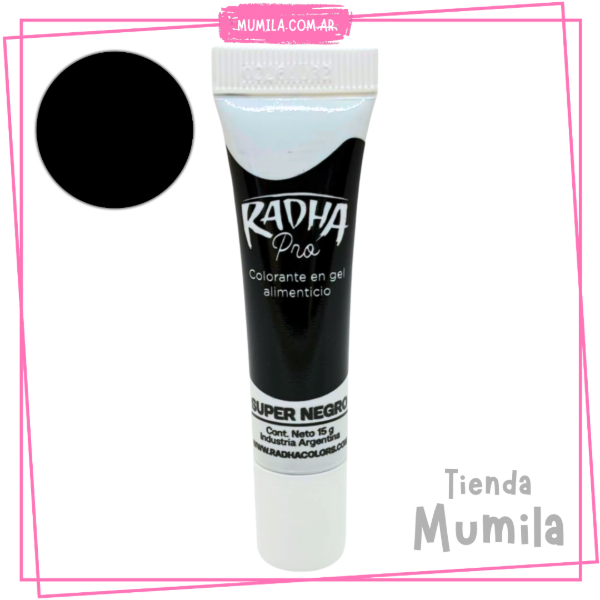 Producto - Colorante negro en gel Radha Colors