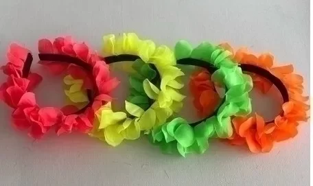 Producto - Vincha de flores fluo - 0