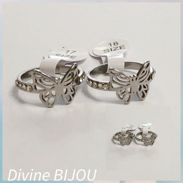 Producto - Anillos mariposas cubic Acero