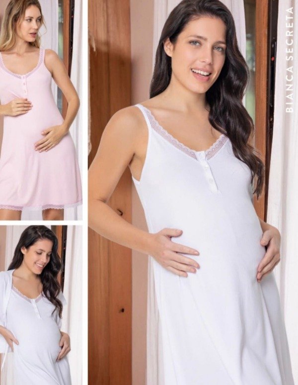 Producto - Camisón maternal c/capa Morley SECRETA - COD 4282