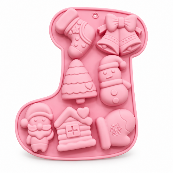Producto - MOLDE DE SILICONA NAVIDEÑO BOTA PEQUEÑA 7 FIGURAS 5J10 - 3