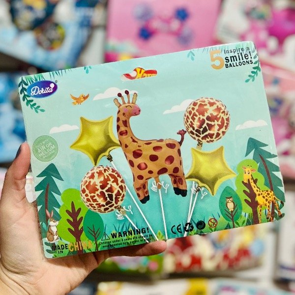 Producto - Set de globos JIRAFA 5 pcs