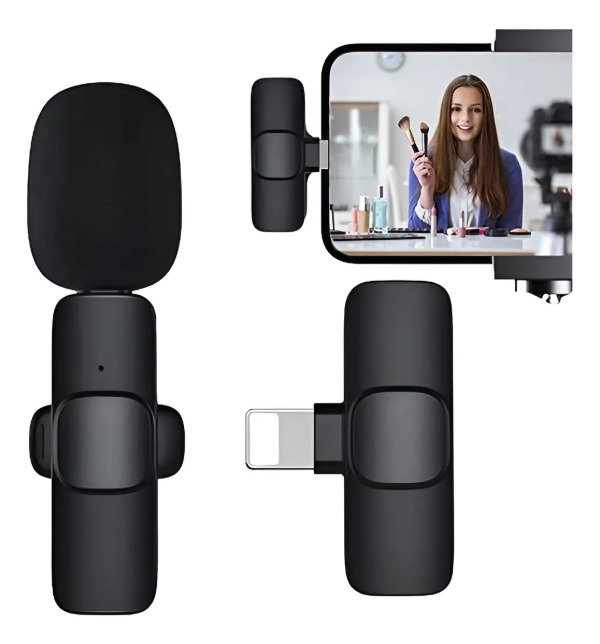 Producto - Microfono Corbatero Inalambrico Usb Compatible Pc Celular C Negro dinax