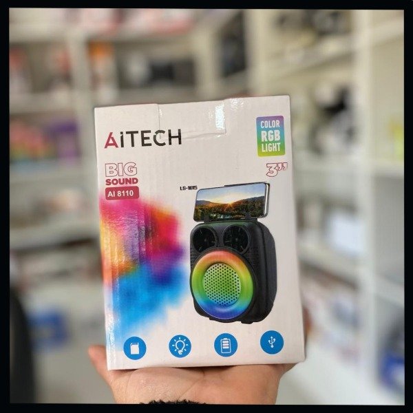 Producto - PARLANTE AITECH BIG SOUND 3" BLUETOOTH FM LUZ RGB