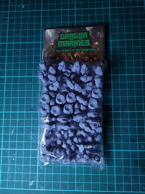 Producto - Pack de Dragon Marines (simil Salamanders) - 7 unidades