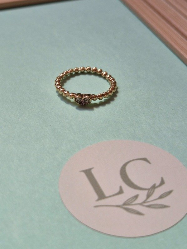 Producto - Anillo bolitas corazon