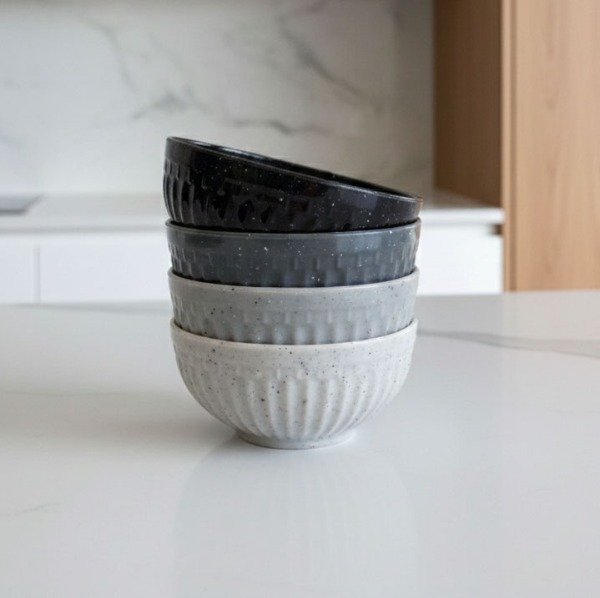 Producto - SET DE ENSALADERA BOWL Y COMPOTERA LINEA GRANITO CON TAPA - 3