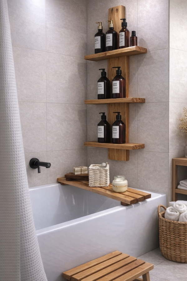 Producto - Repisa de pared madera impermeabilizada