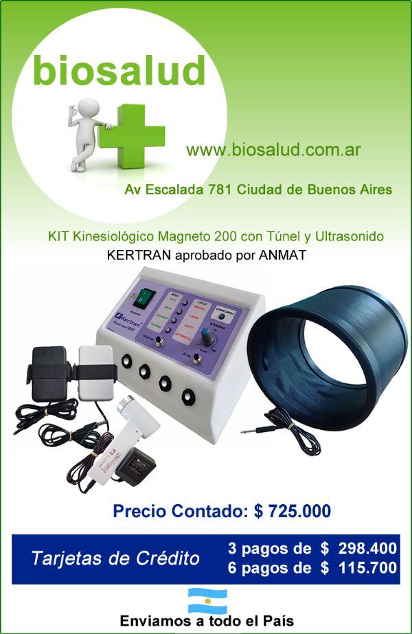 Producto - KIT KINESIOLOGICO - Magneto + Tunel + Ultrasonido Portatil - KERTRAN