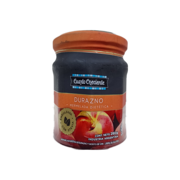 Producto - Mermelada durazno con stevia Cuarto Creciente x280grs
