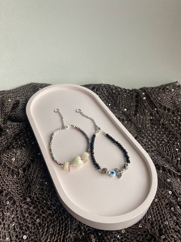Producto - Pulseras de cristal negro y tornasol - 0