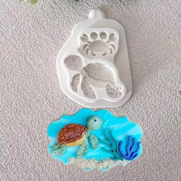 Producto - Tortuga y cangrejo Molde de silicona