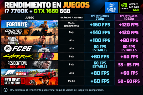 Producto - PC GAMER TRAINER Intel Core i7-7700K 16GB GTX 1660 6GB - 2