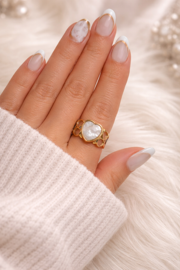 Producto - ANILLO CORAZON PIEDRA NACAR