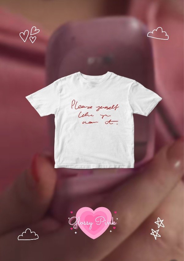 Producto - Baby Tee Please Yourself Like You Mean It Letra de Harry - DTF