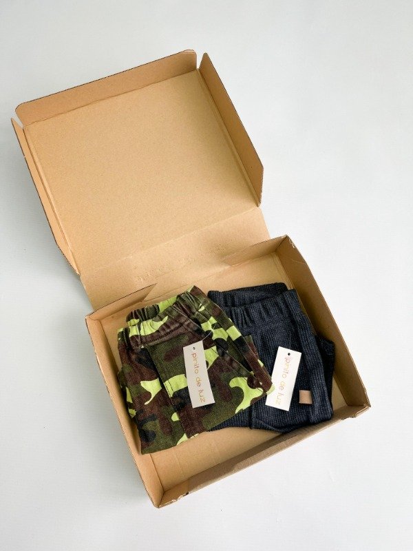 Producto - BOX SHORT CAMUFLADO Y BERMUDA 2 AÑOS