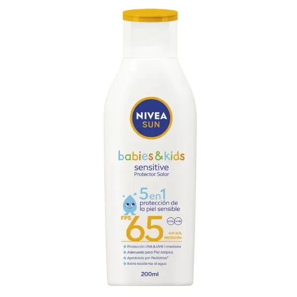 Producto - Protector solar Nivea Babies y kids sensitive Fps 65 200ml