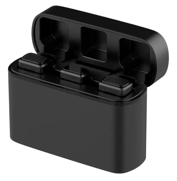 Producto - Micrófono doble inalámbrico corbatero profesional base de carga ficha Tipo C - 1