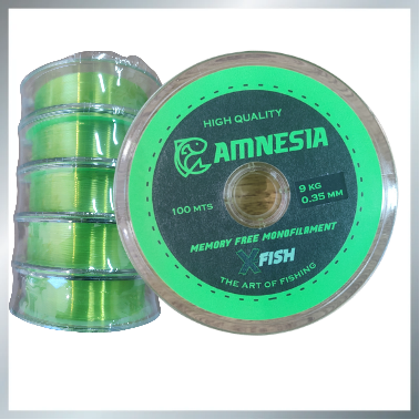 Producto - Tanza Amnesia X-fish 0.35mm 9kg color verde