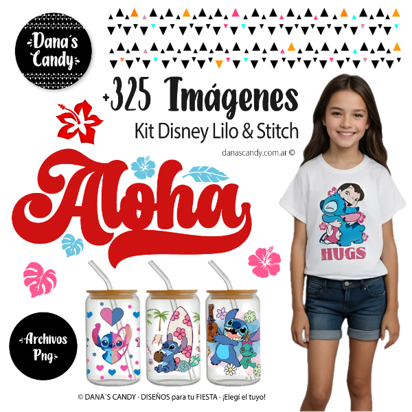 Producto - Kit Disney Lilo y Stitch +325 Imágenes PNG